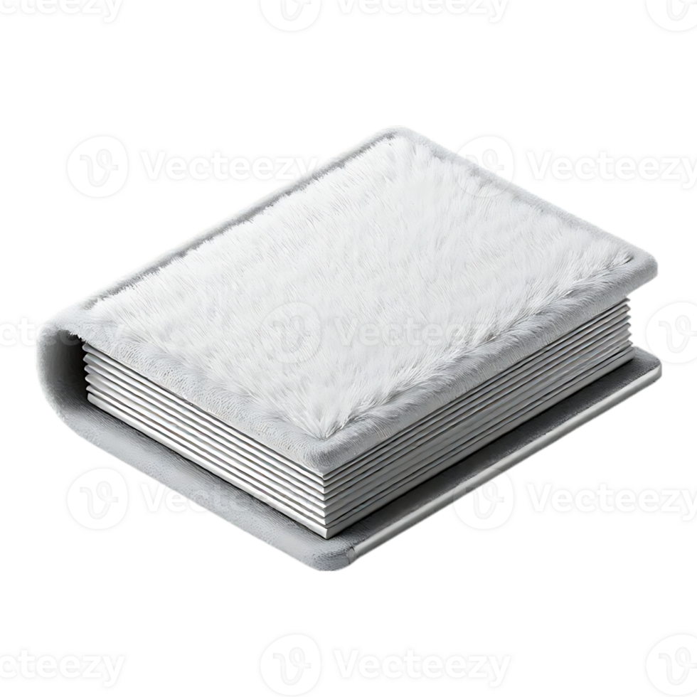 Fluffy White Furry Notebook Book Diary Journal png