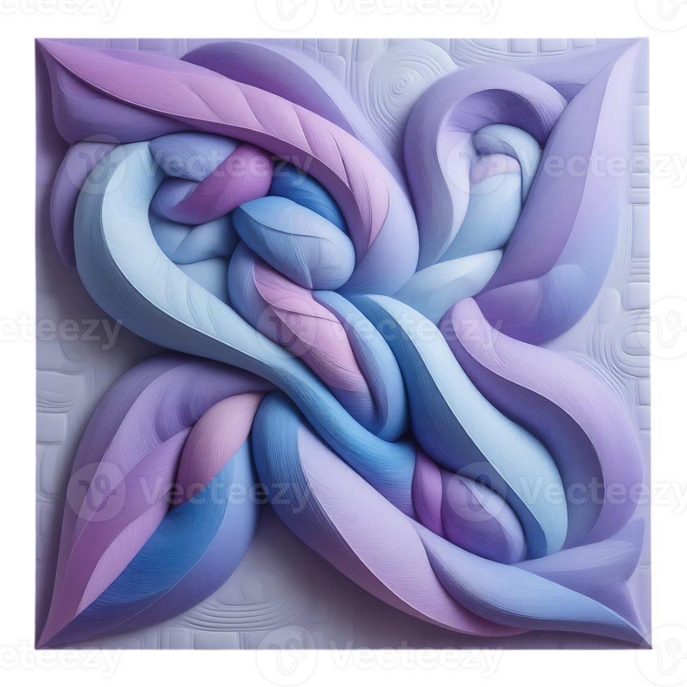 Abstract Floral Sculpture in Pastel Tones png