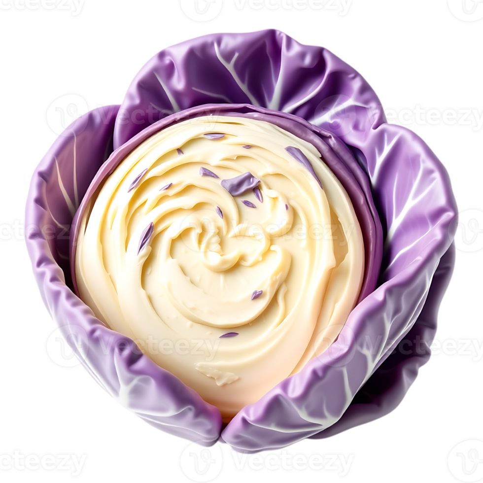 Vibrant Purple Cabbage A Fresh and Appetizing Vegetable png