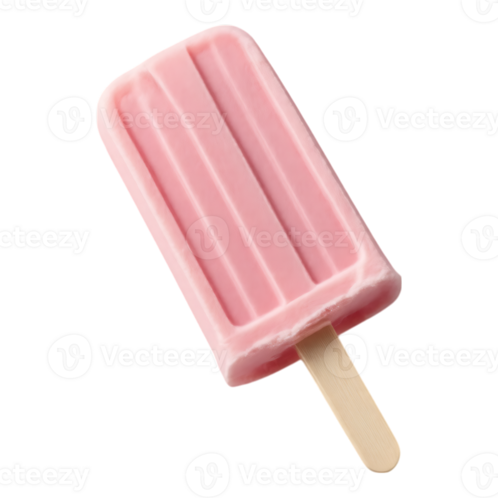Pink popsicle on a stick png