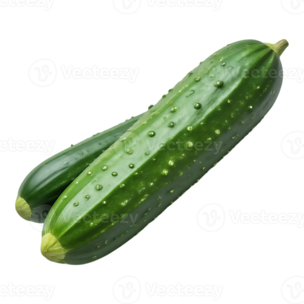 Fresh Cucumbers Two Green Vegetables Isolated with Transparent Background png