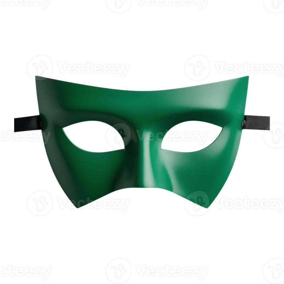 Green Mask with Black Straps png