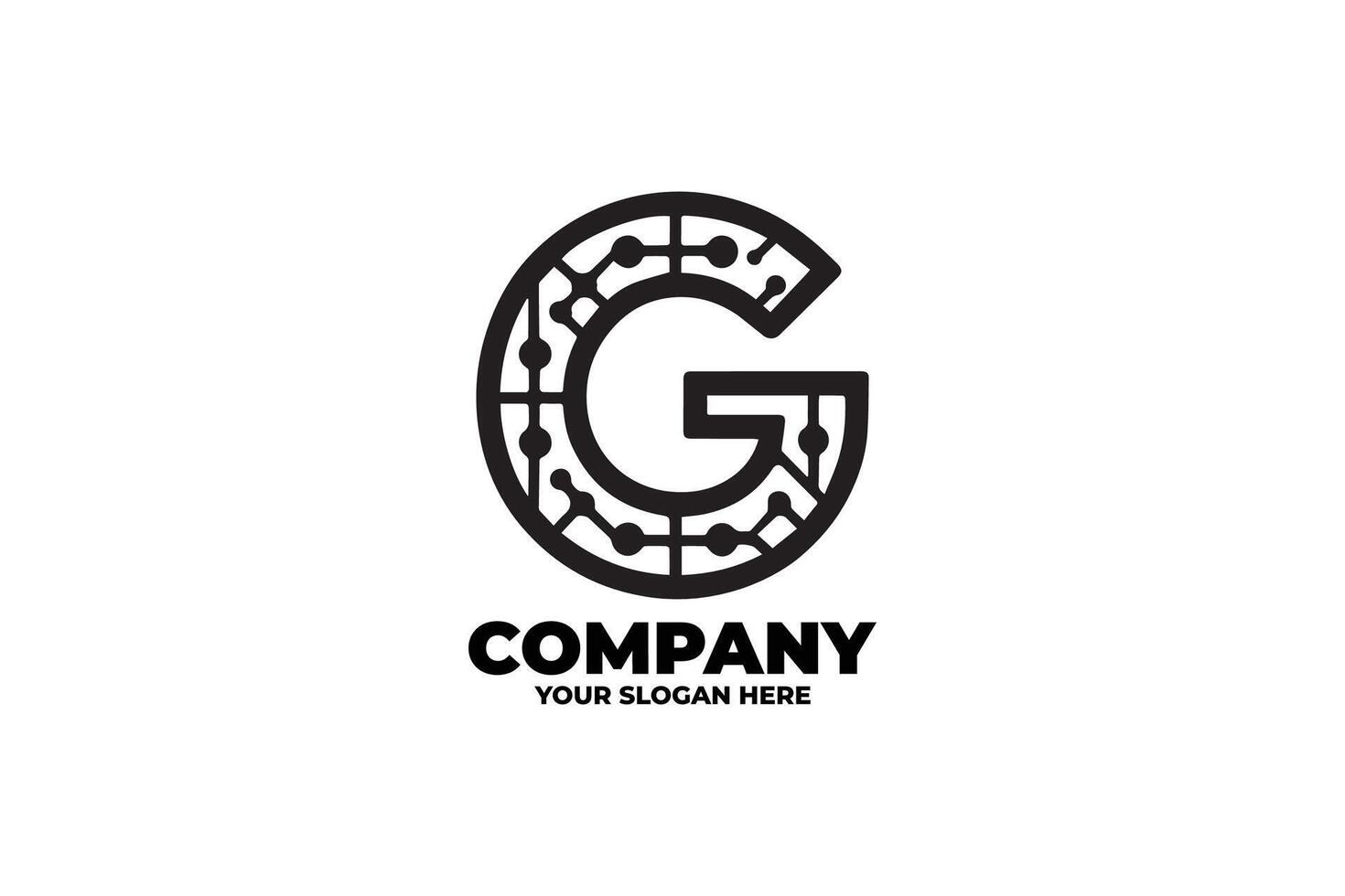 Minimalist Letter G Badge Logo vector