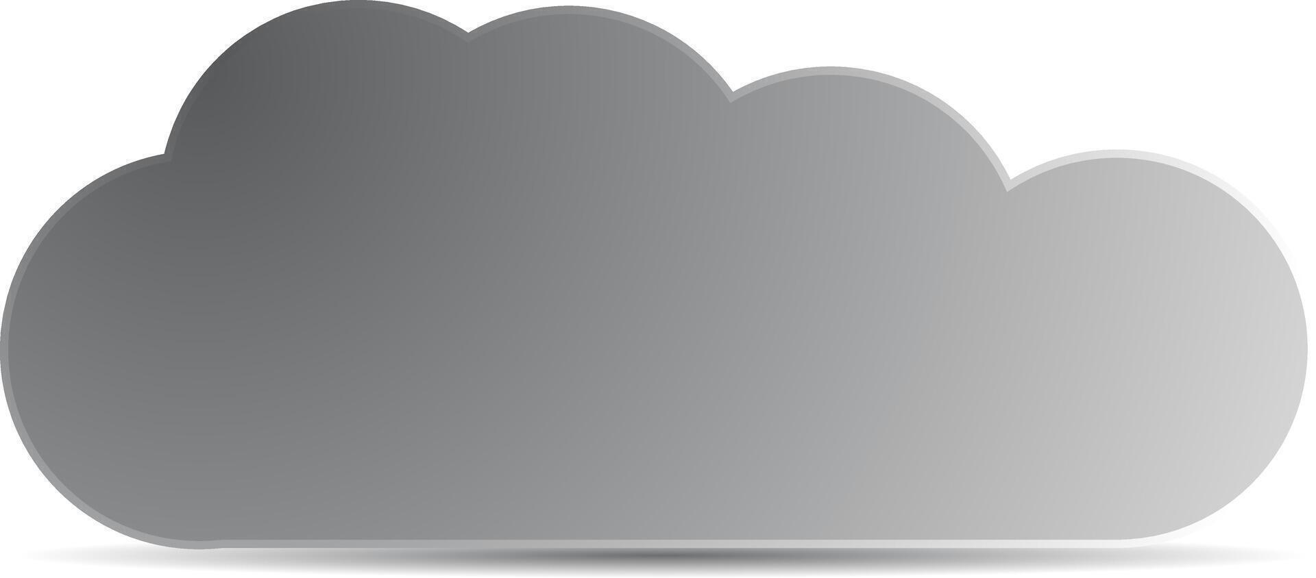 Flat Dark Color Gradients Clouds Shape Design. Cloud set for cartoon, background, social post etc. vector