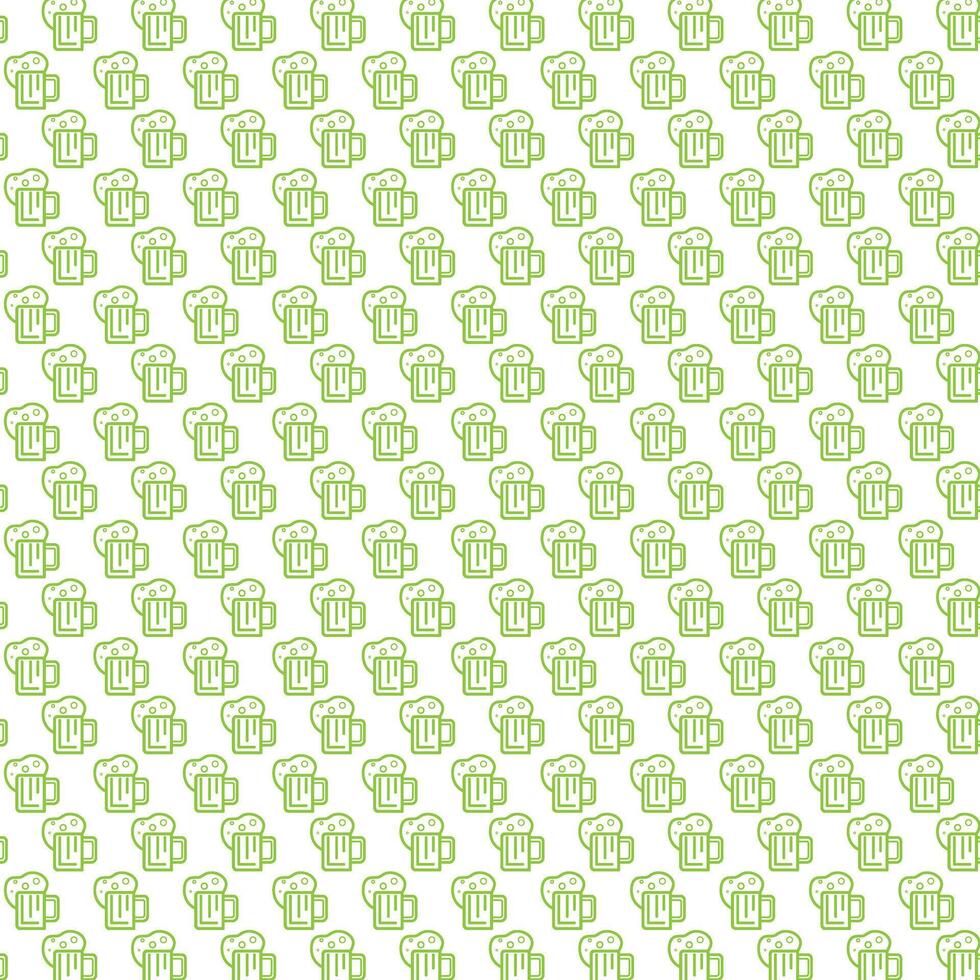 Green Beer Mug Pattern for Festive Events vector
