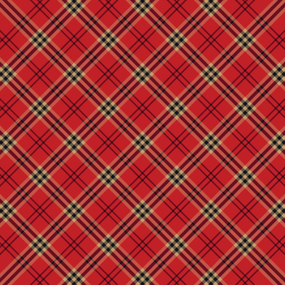 Red plaid pattern design vector