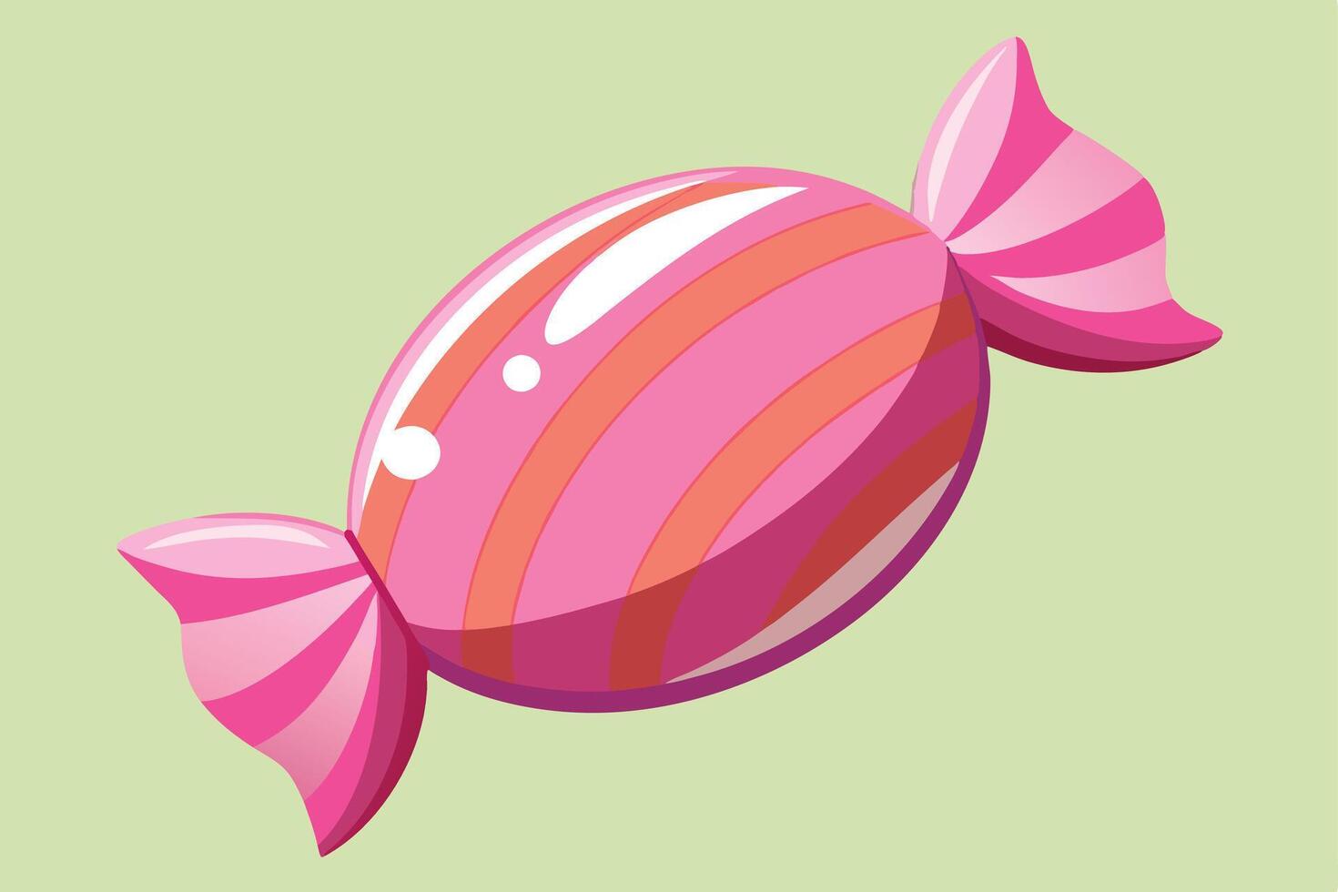 Delicious Pink Candy Wrapped in a Sweet Treat vector