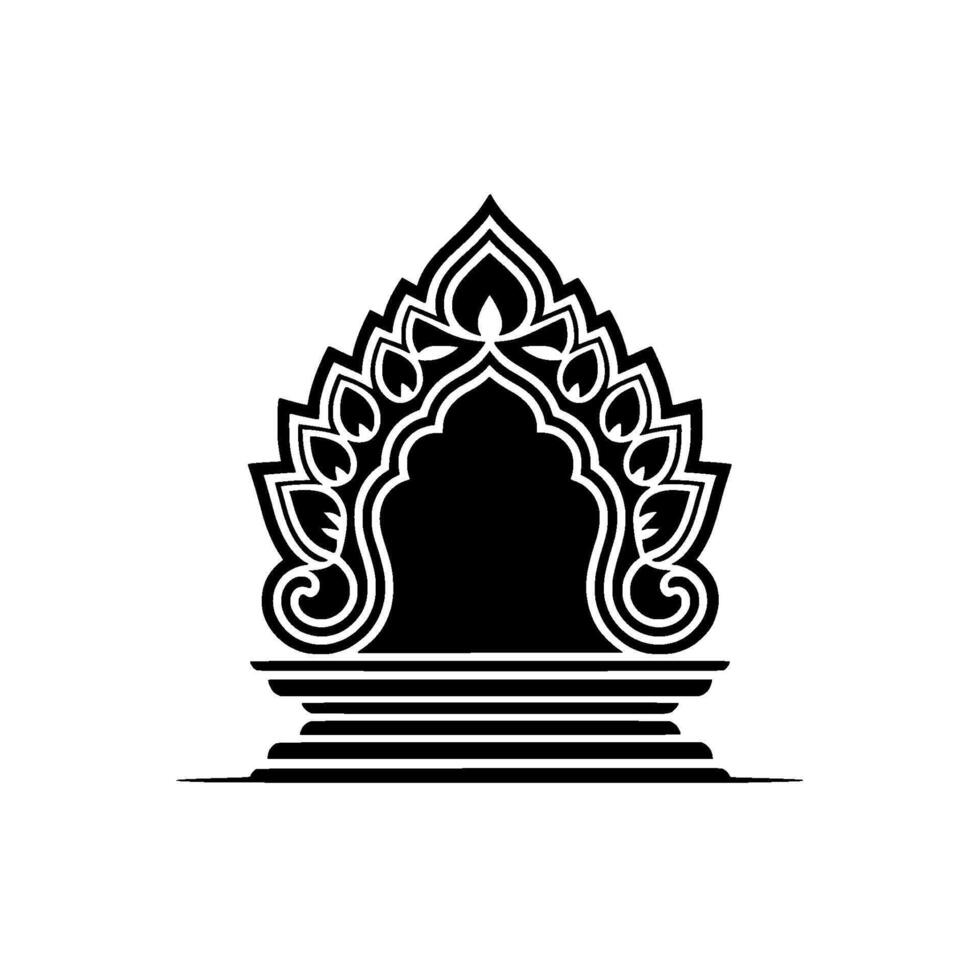 Intricate Archway, Geometric Ornamentation, Minimalist, Arch vector