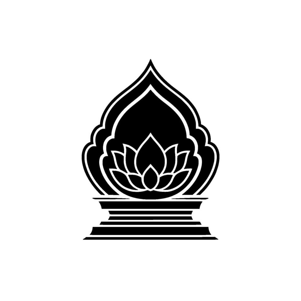 Serene Lotus Emblem, Minimalist Spiritual vector