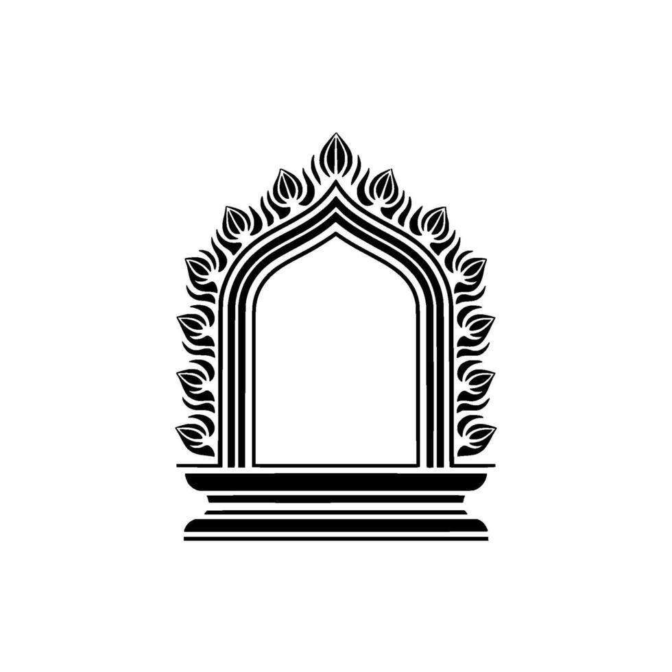 Intricate Archway, Geometric Ornamentation, Minimalist, Pattern vector