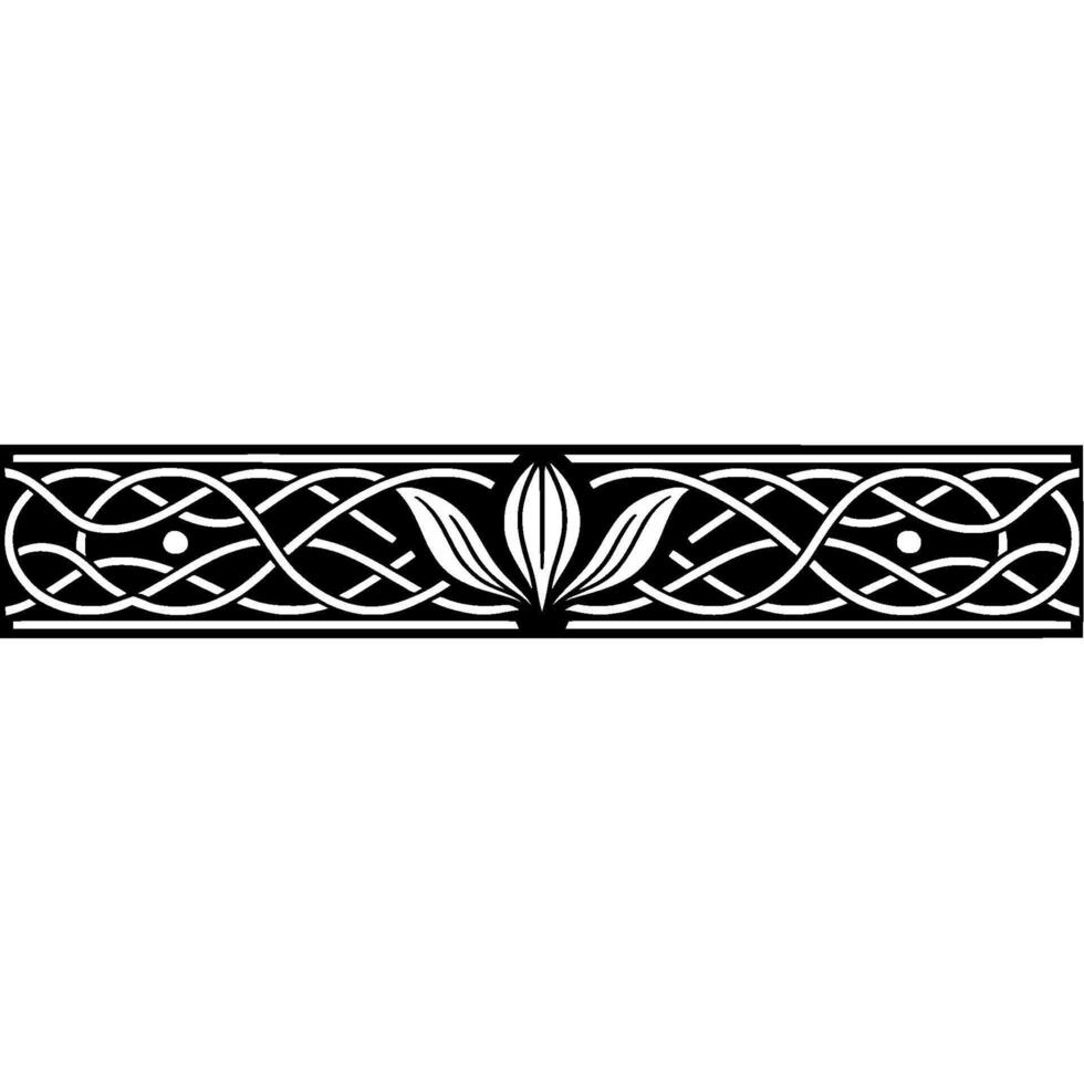 Elegant Celtic Border, Detailed Wreath vector