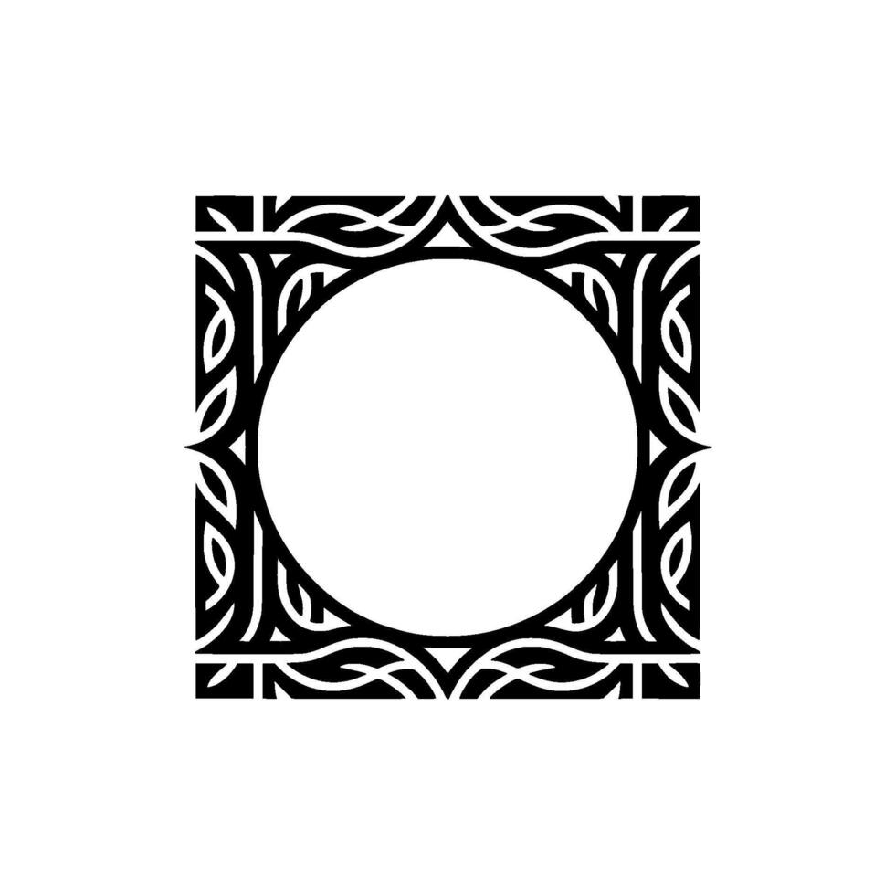 Intricate Celtic Frame, Minimalist vector