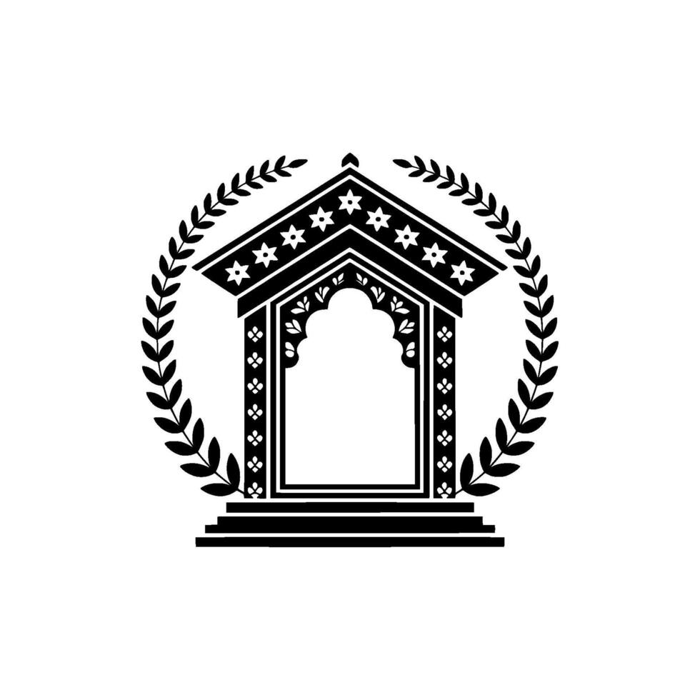 Ornate Arch Emblem, Classical, Emblematic vector