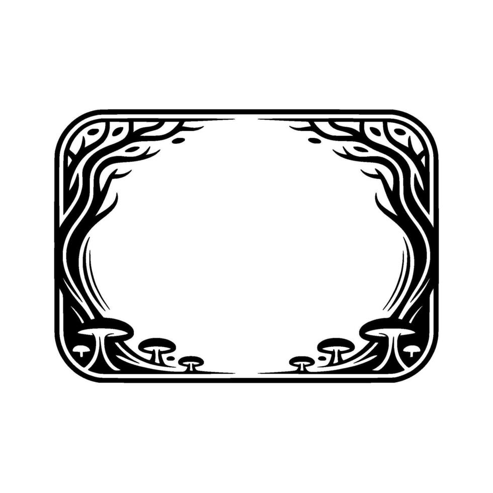 Art Nouveau Frame, Decorative Border, Elegant vector