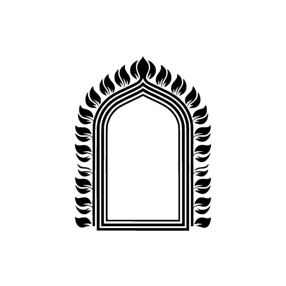 Intricate Archway Silhouette, Minimalist, Arch vector