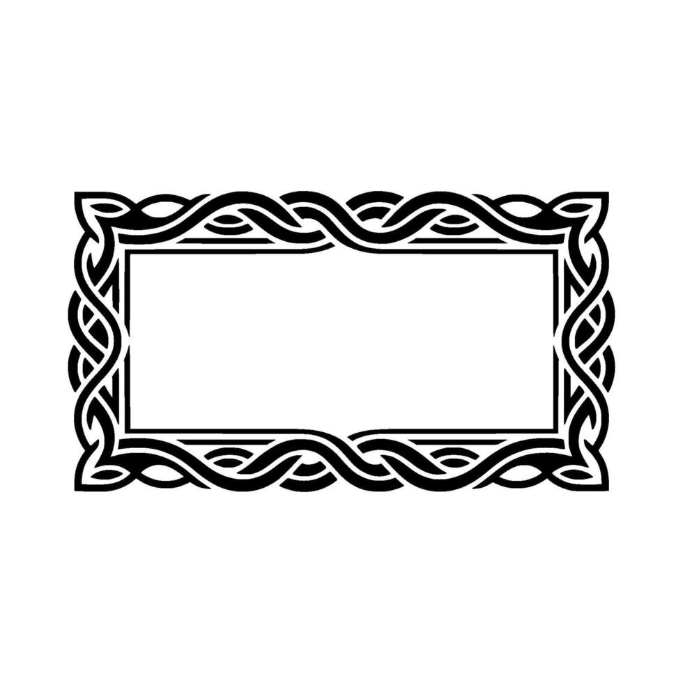Intricate Celtic Frame, Vintage, Elegant Border, Knotwork vector