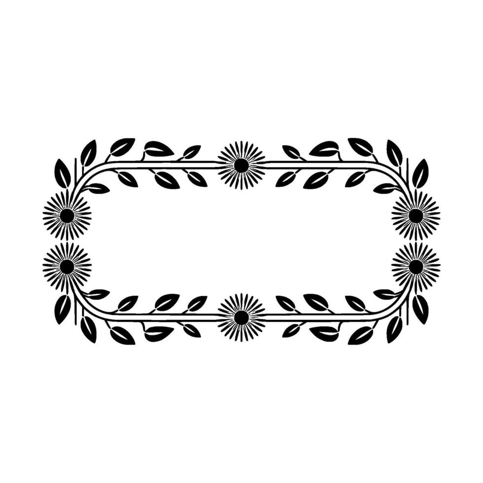Vintage Botanical Frame, Elegant Border vector