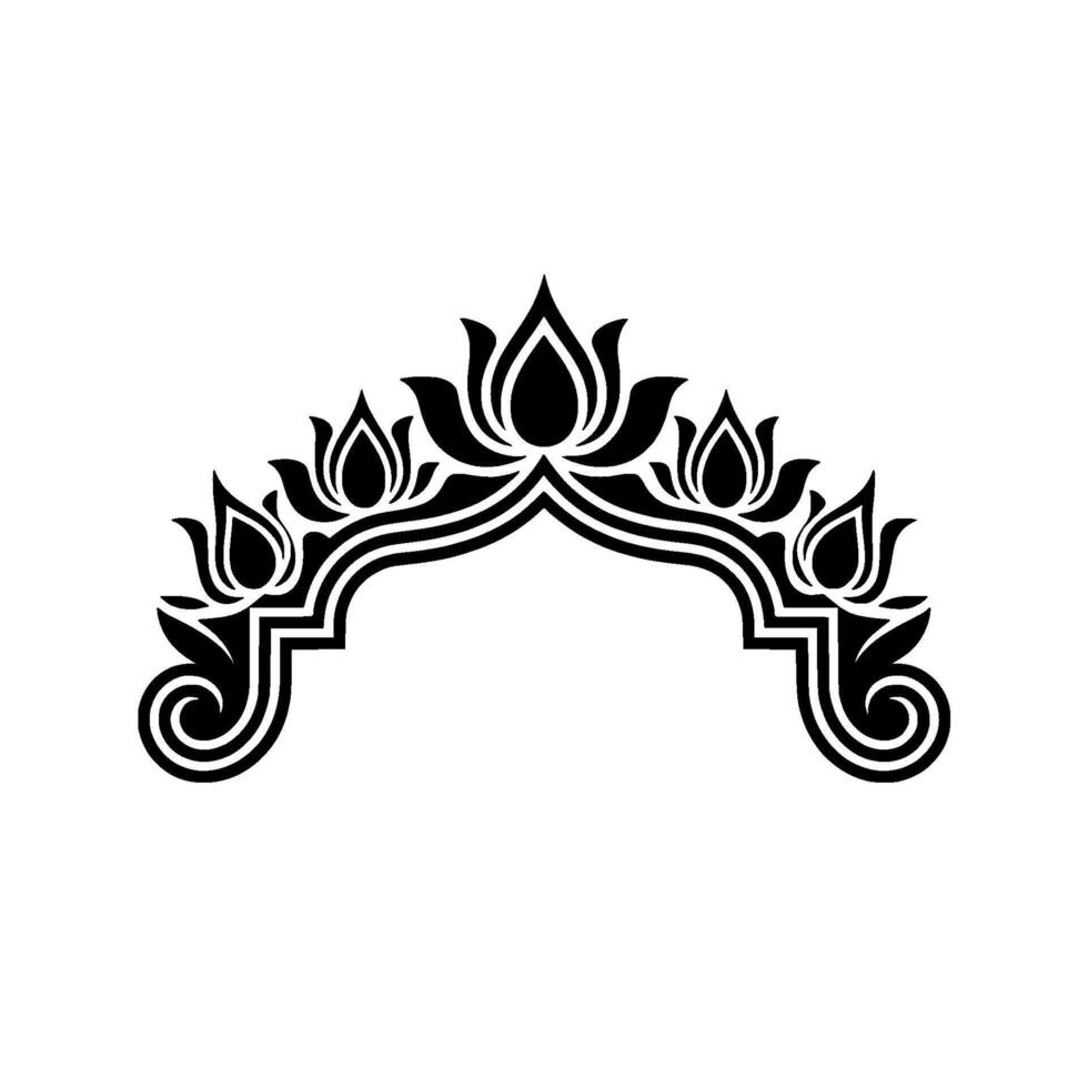 Elegant Floral Crown, Minimalist vector