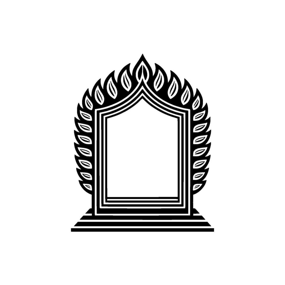 Geometric Reflection Minimalist Window Silhouette vector