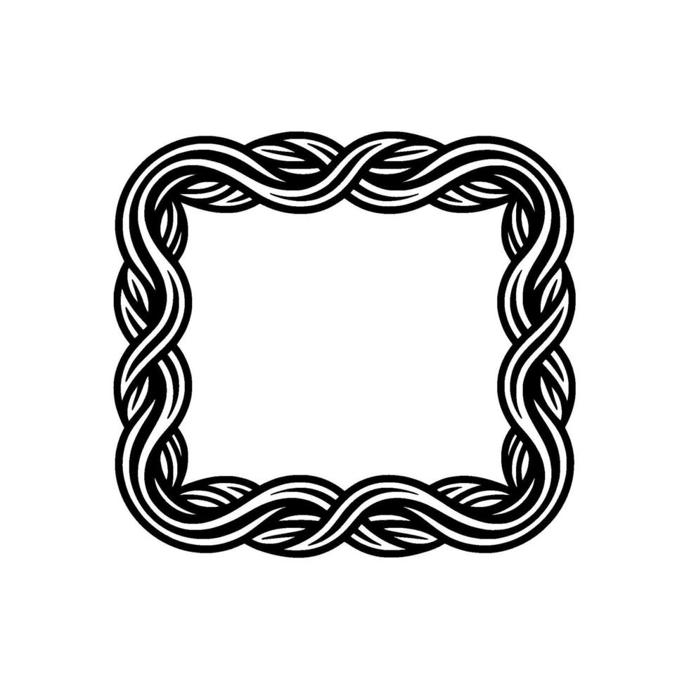Intricate Woven Frame, Geometric, Vintage Aesthetic vector