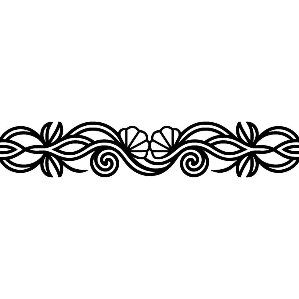 Intricate Celtic Border, Elegant Line Art, Vintage vector