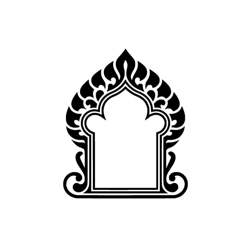 Intricate Archway Emblem, Decorative Islamic vector