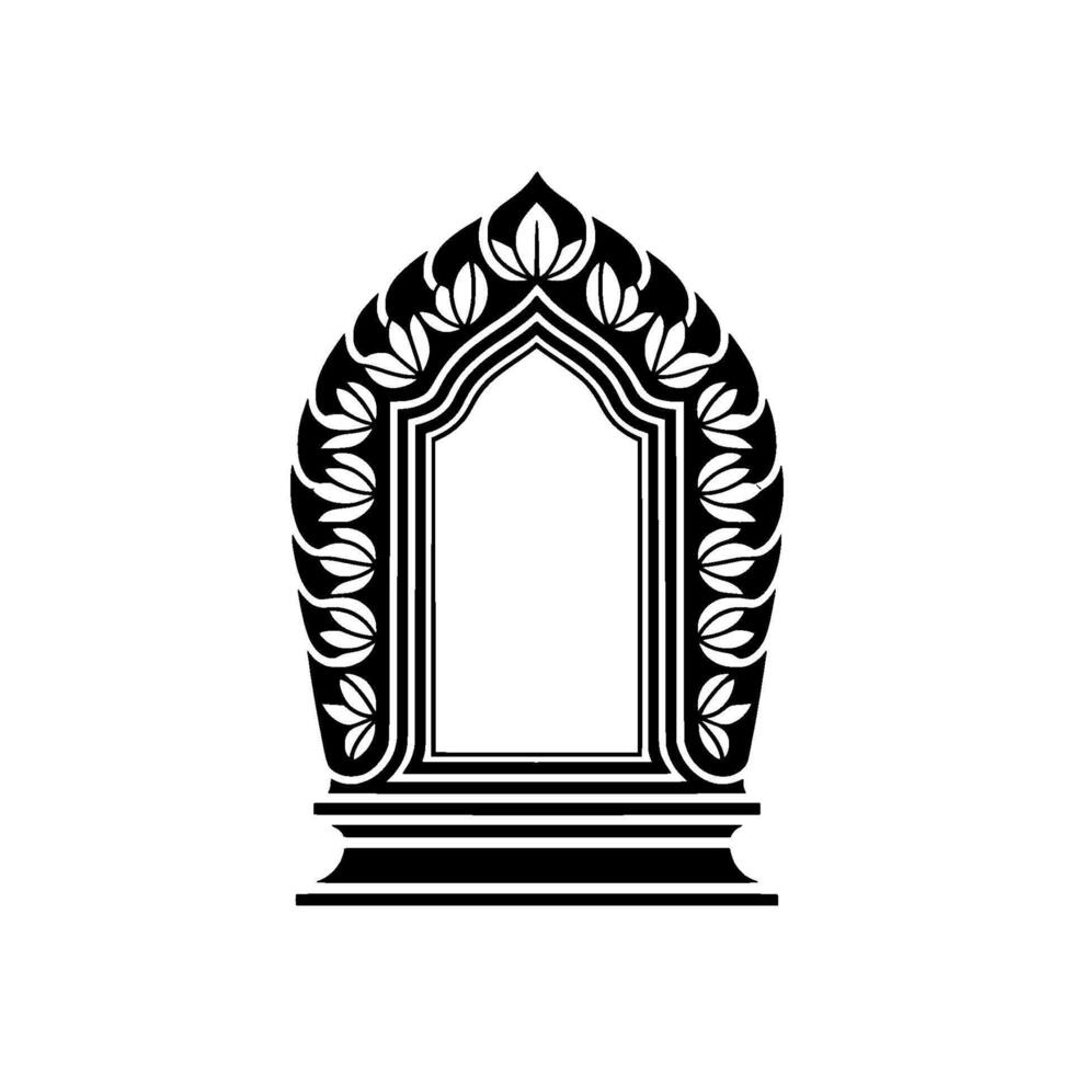 Intricate Archway, Minimalist, Symbolic Portal vector