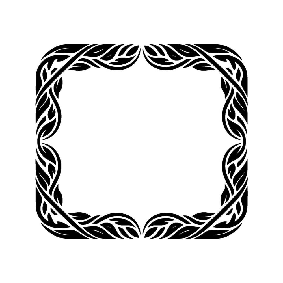 Intricate Tribal Frame, Elegant Border, Decorative, Celtic vector