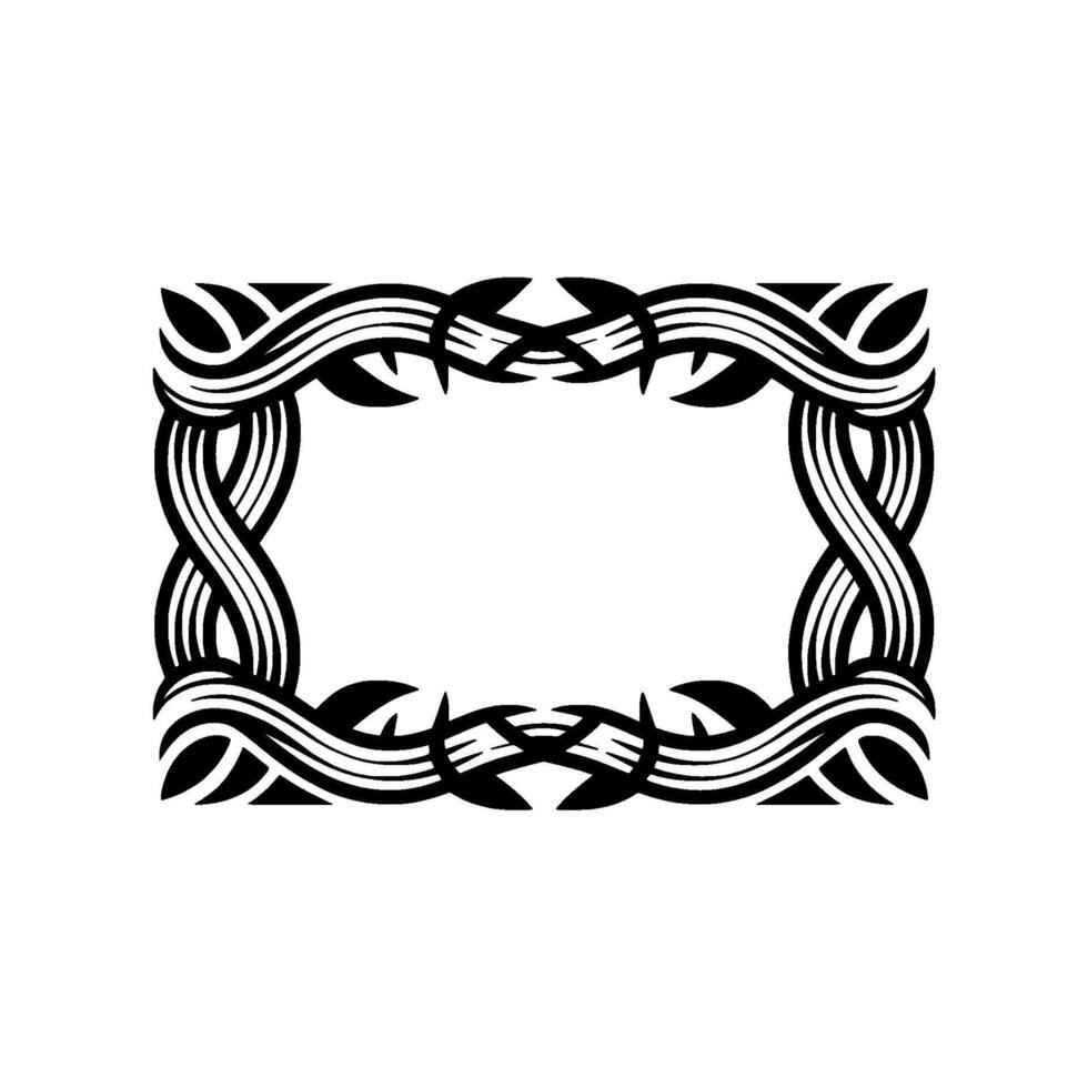 Intricate Celtic Frame, Geometric, Vintage Aesthetic vector