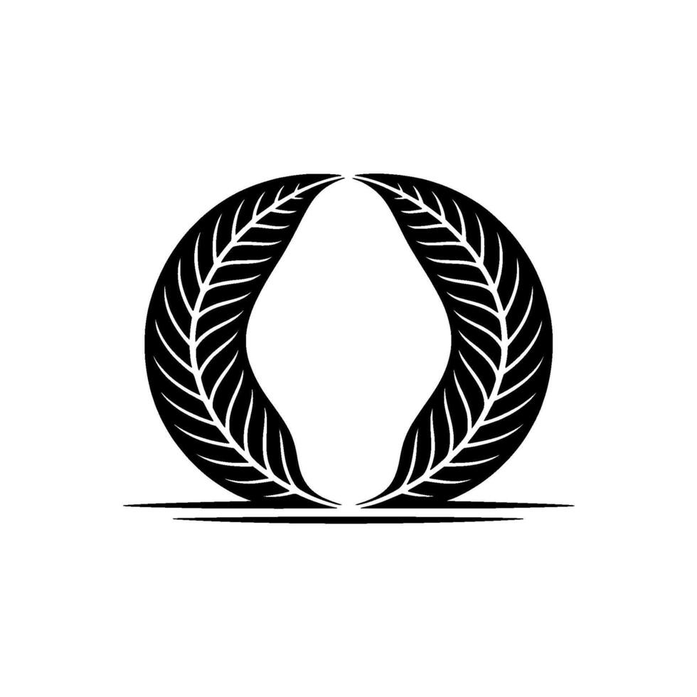 Elegant Laurel Emblem, Minimalist, Symbolic Achievement vector