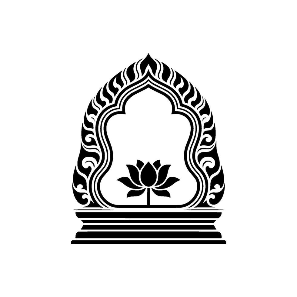 Intricate Lotus Gateway, Symbolic Serenity vector