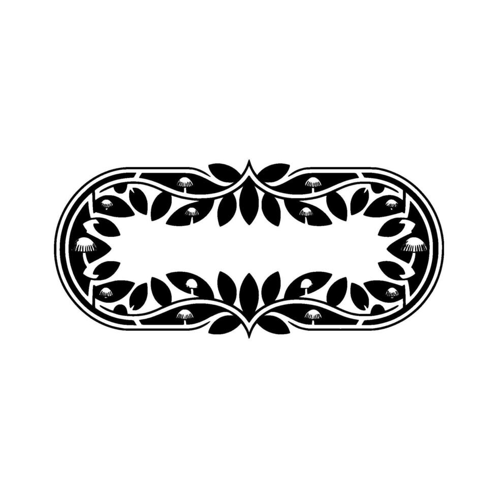 Intricate Mushroom Ornament, Vintage Botanical Illustration vector