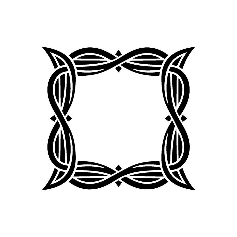 Intricate Celtic Frame, Vintage, Decorative Border, Ornate vector