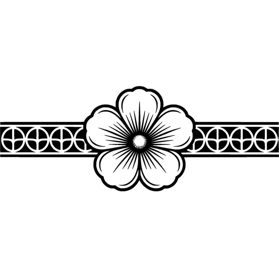 Elegant Floral Border, Art Nouveau, Decorative Element vector