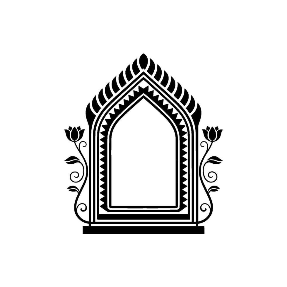 Intricate Archway, Floral Ornamentation, Vintage - Arch vector