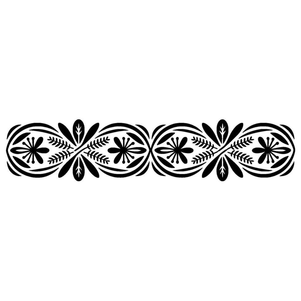 Intricate Floral Border, Vintage, Elegant Ornamentation, Leaf vector