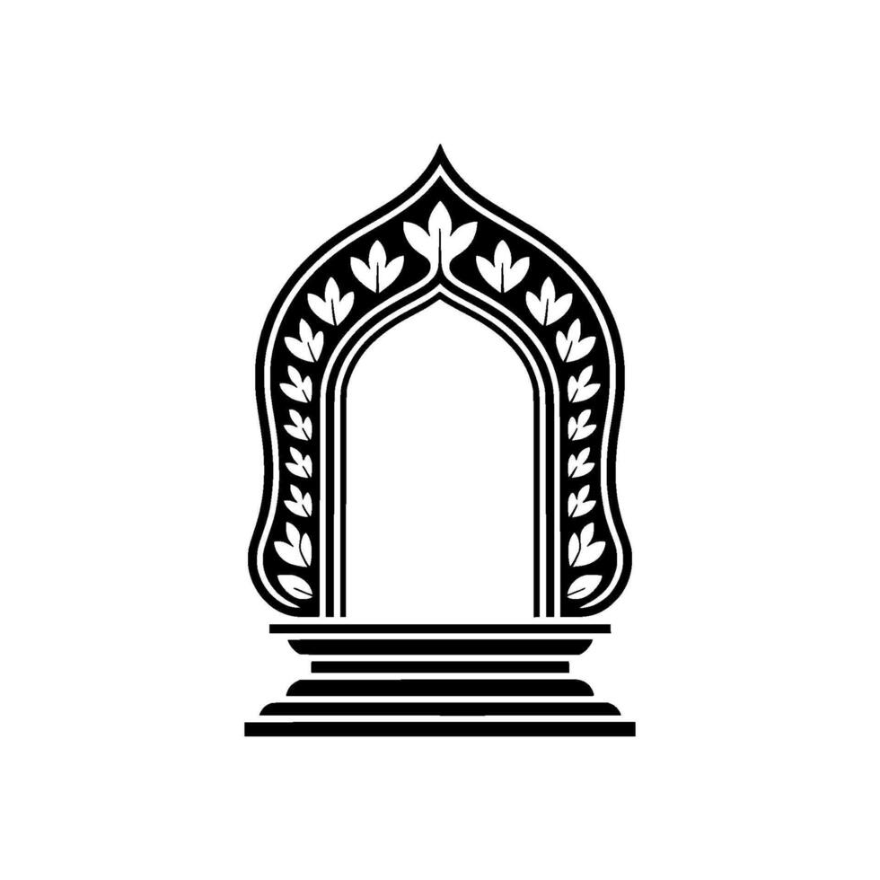 Intricate Archway Silhouette, Minimalist - Arch vector