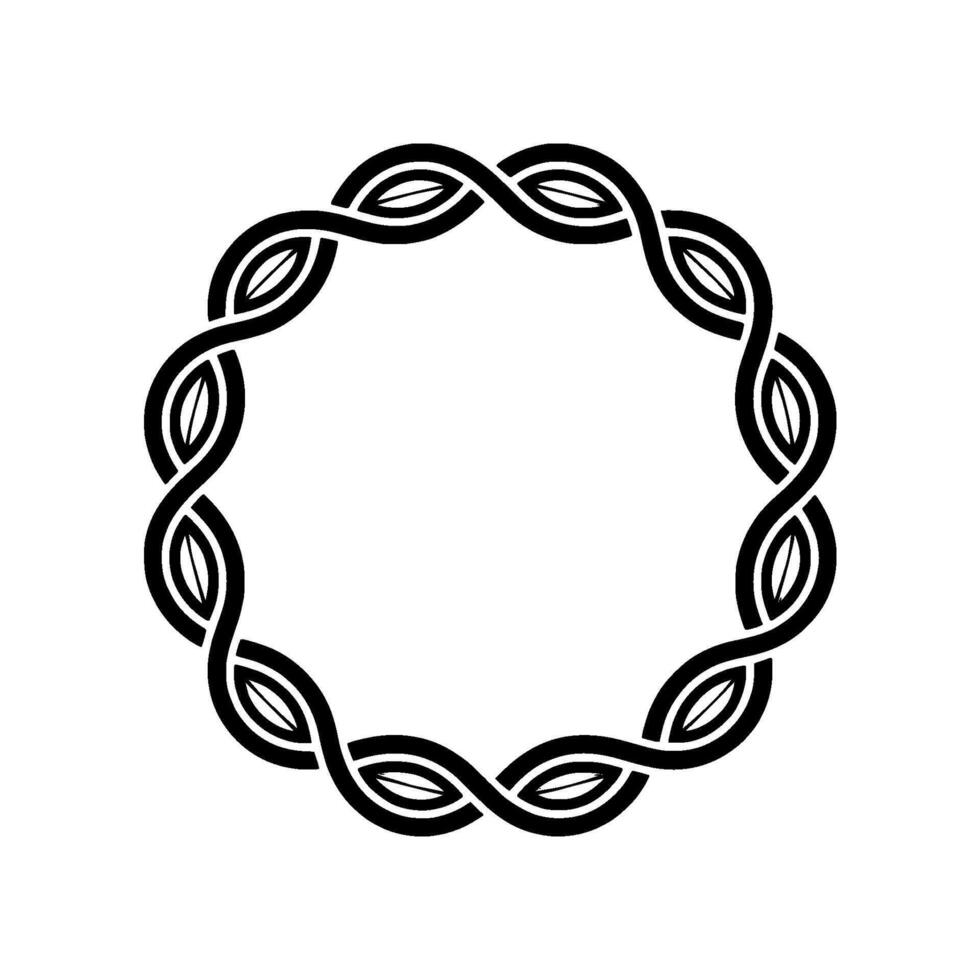 Elegant Spiral Border, Minimalist, Circular Frame vector