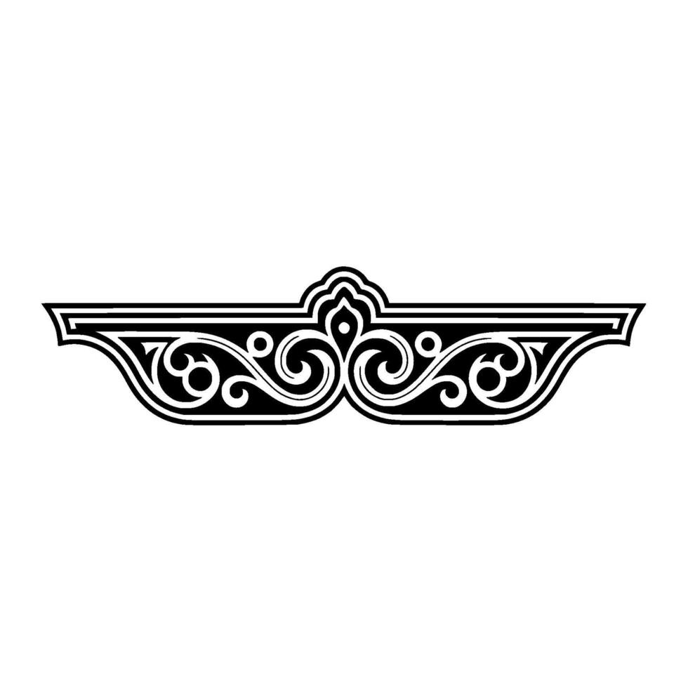 Intricate Black Ornamental Border, Vintage Element - Ornament vector