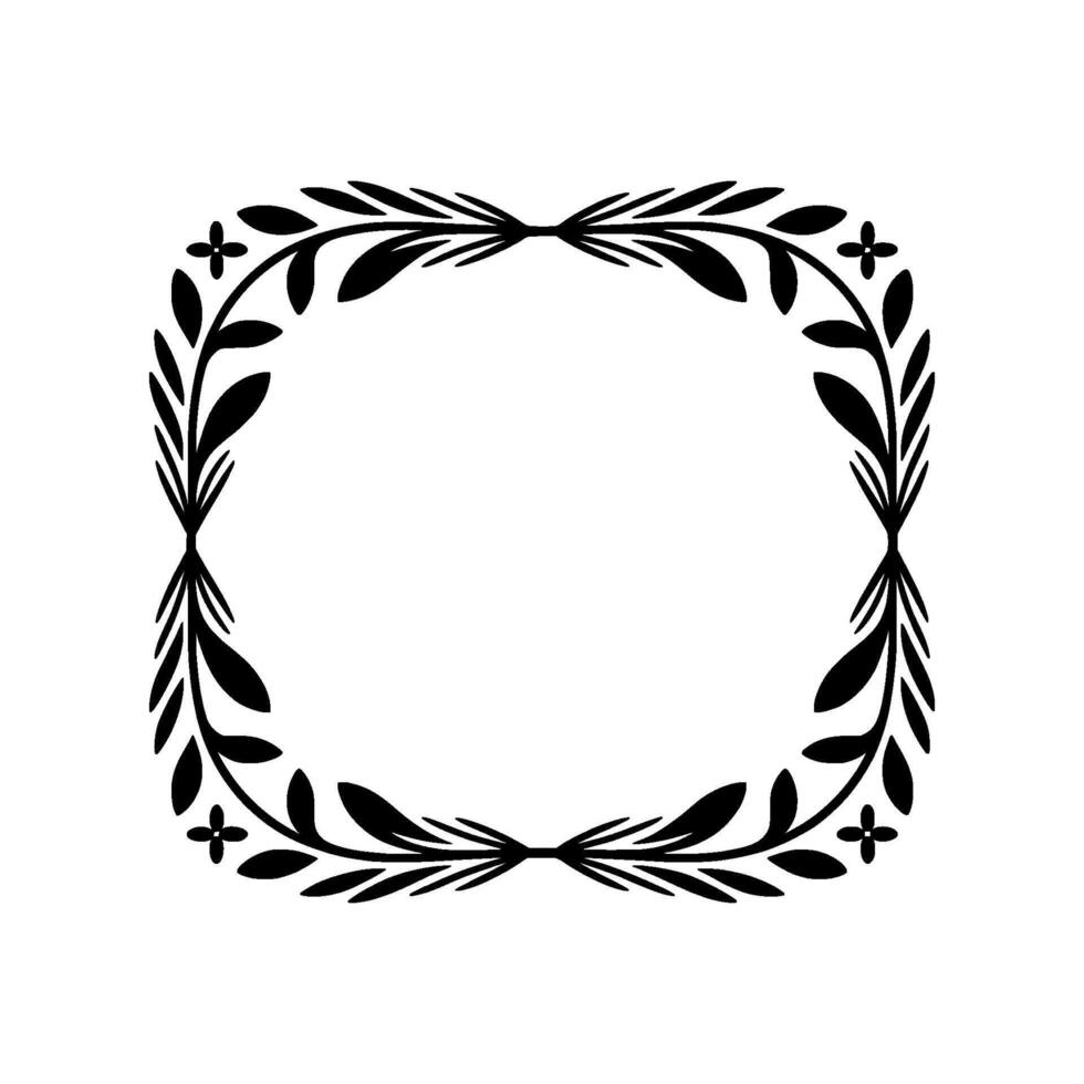 Elegant Olive Branch Wreath, Minimalist, Branches vector