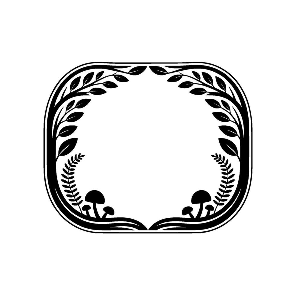 Stylized Botanical Frame, Minimalist, Vintage Aesthetic vector