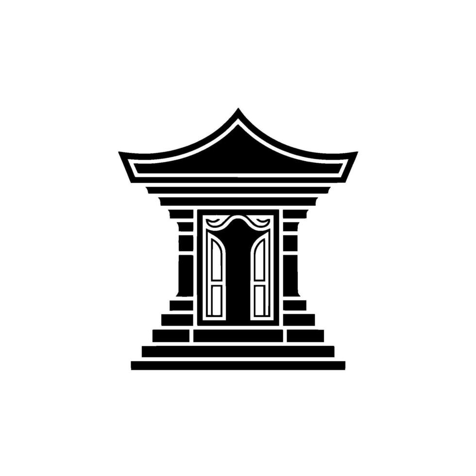 Monumental Gateway, Minimalist Silhouette vector
