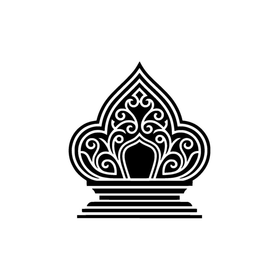 Intricate Ornamental Crest, Asian Influence vector