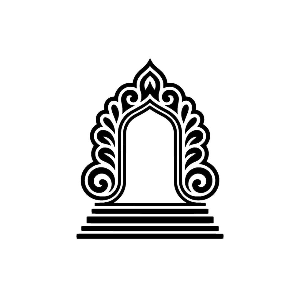 Intricate Archway, Ornamental Gateway, Symbolic Portal vector