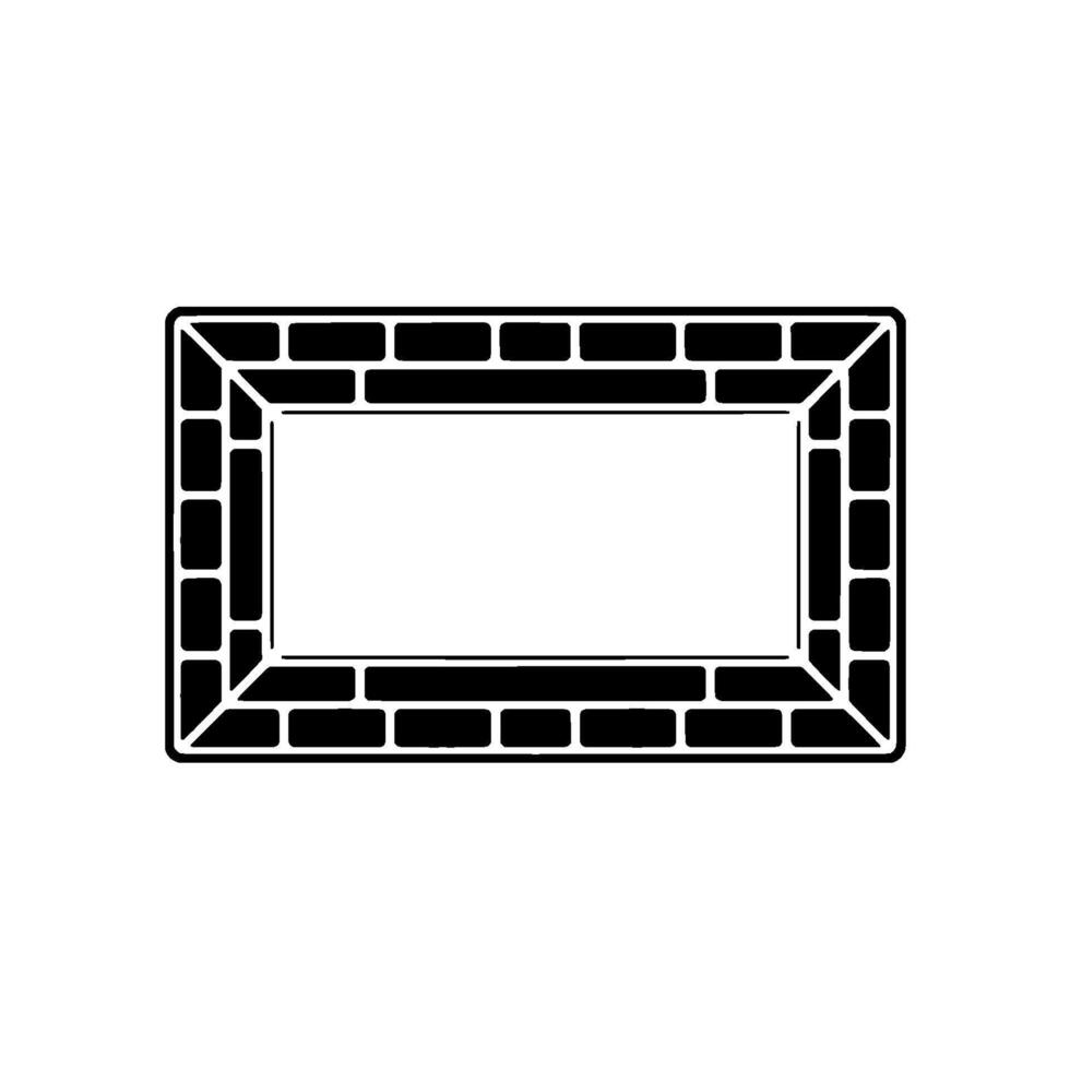 Minimalist Brick Frame, Modern vector