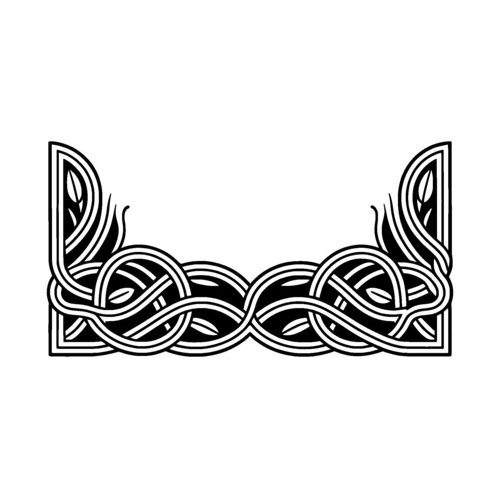 Intricate Celtic Knot Border, Vintage - Knotwork - Ornamental vector