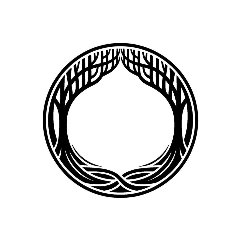 Intricate Tribal Ring, Symbolic Growth, Circular Harmony vector