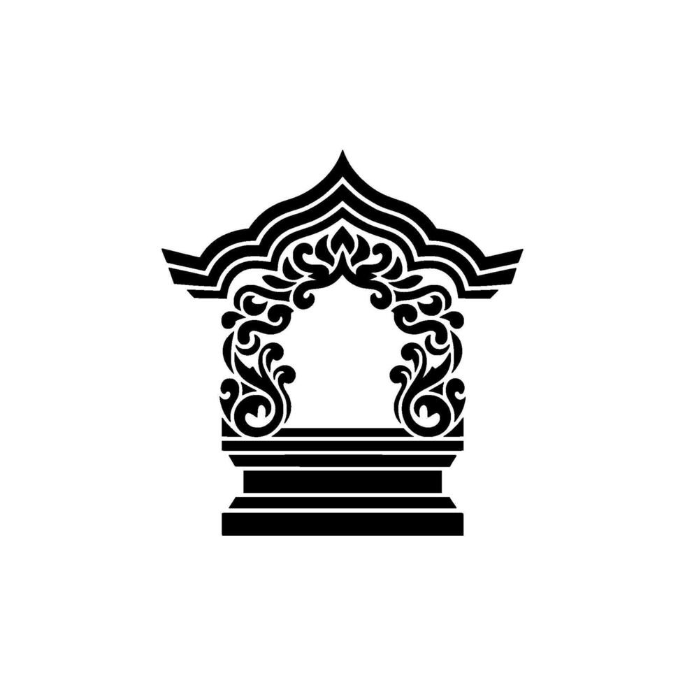 Intricate Archway, Ornamental, Elegant Silhouette vector