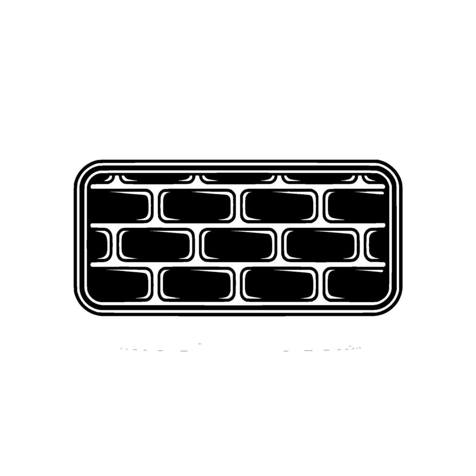 Minimalist Brick Wall - Modern Element vector