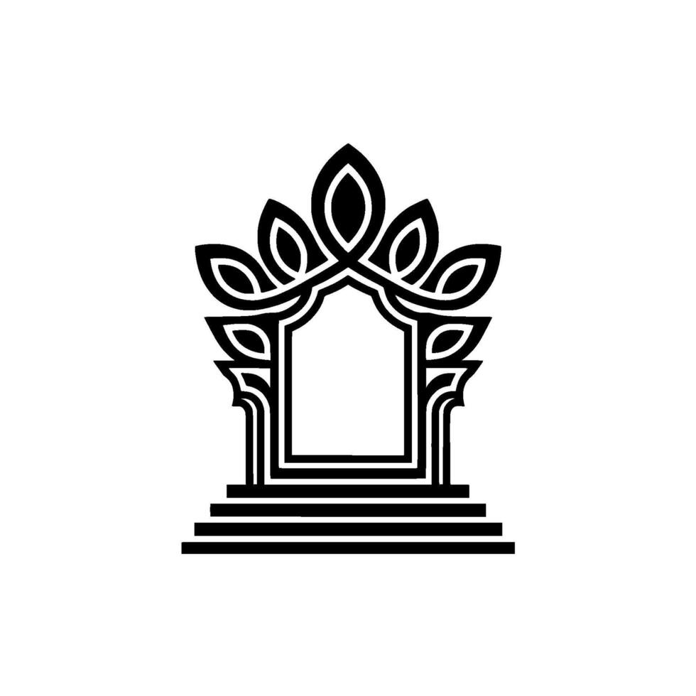 Geometric Reflection Minimalist Portal vector